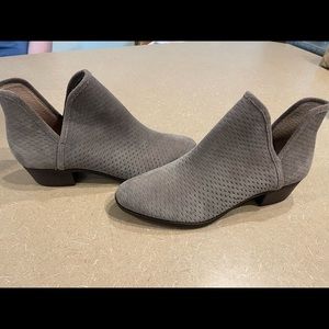 Lucky Brand Baley Booties. Size 10w , color Brindle, oiled suede. NWB